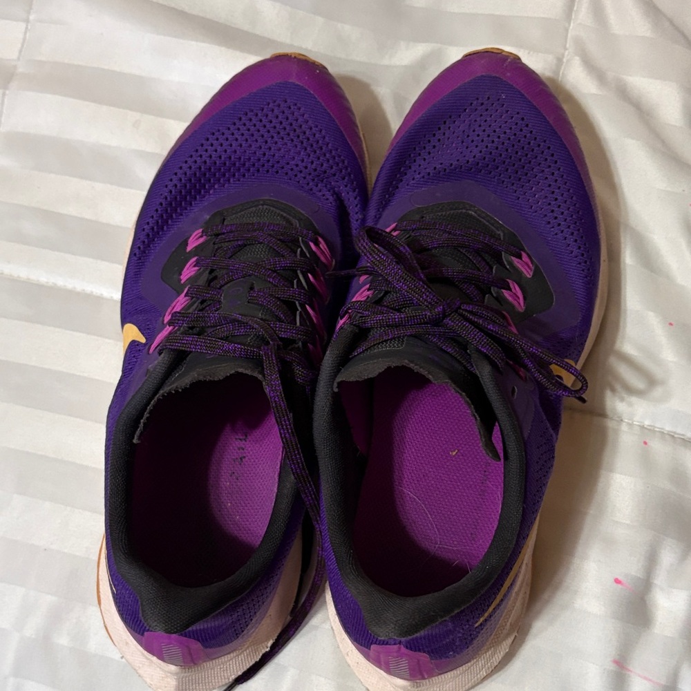 Nike Women's Athletic Shoes in Purple and lighter purple trail Pegasus.